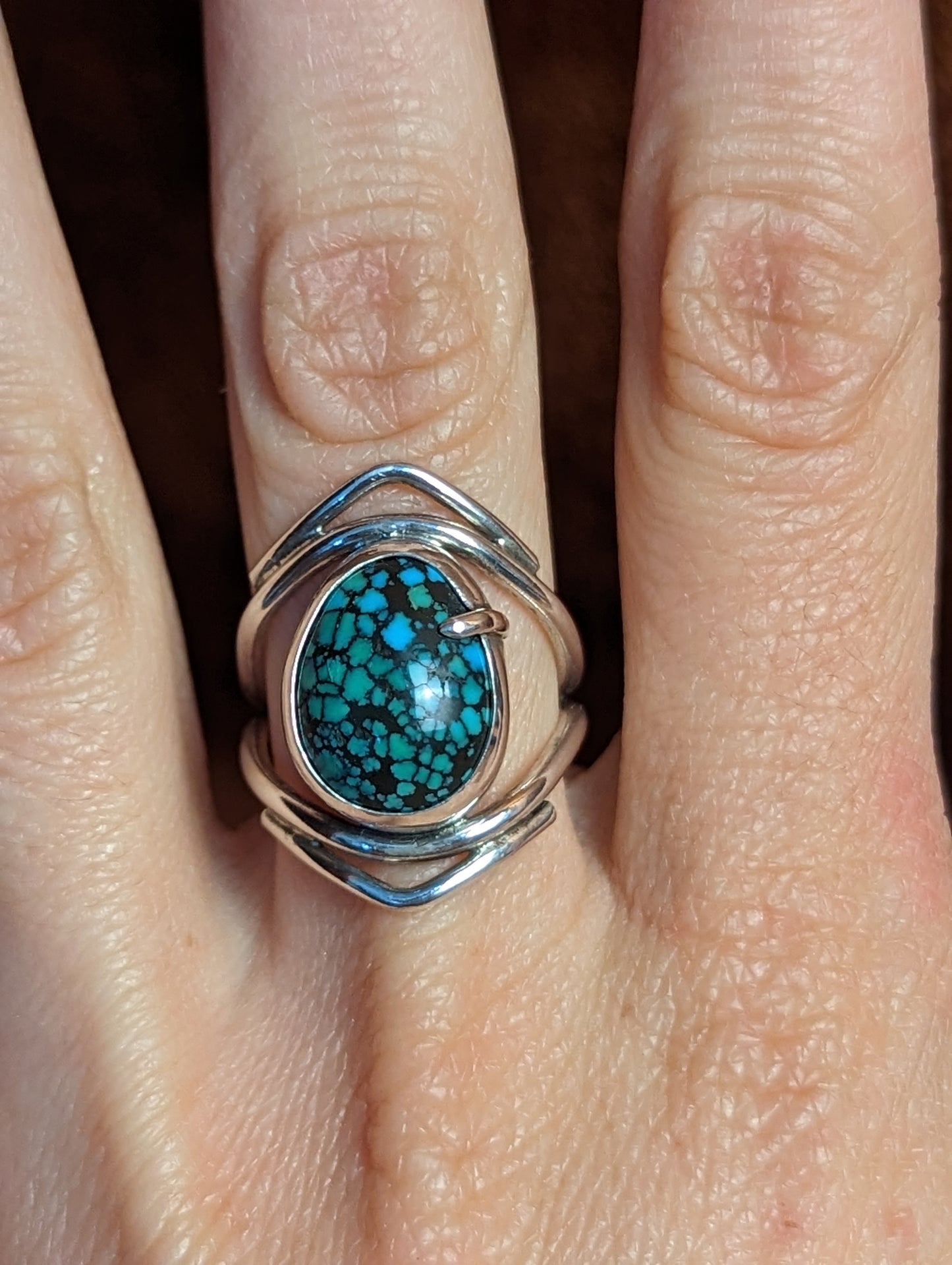 Single Prong Third Eye Ring US Size 5 1/2