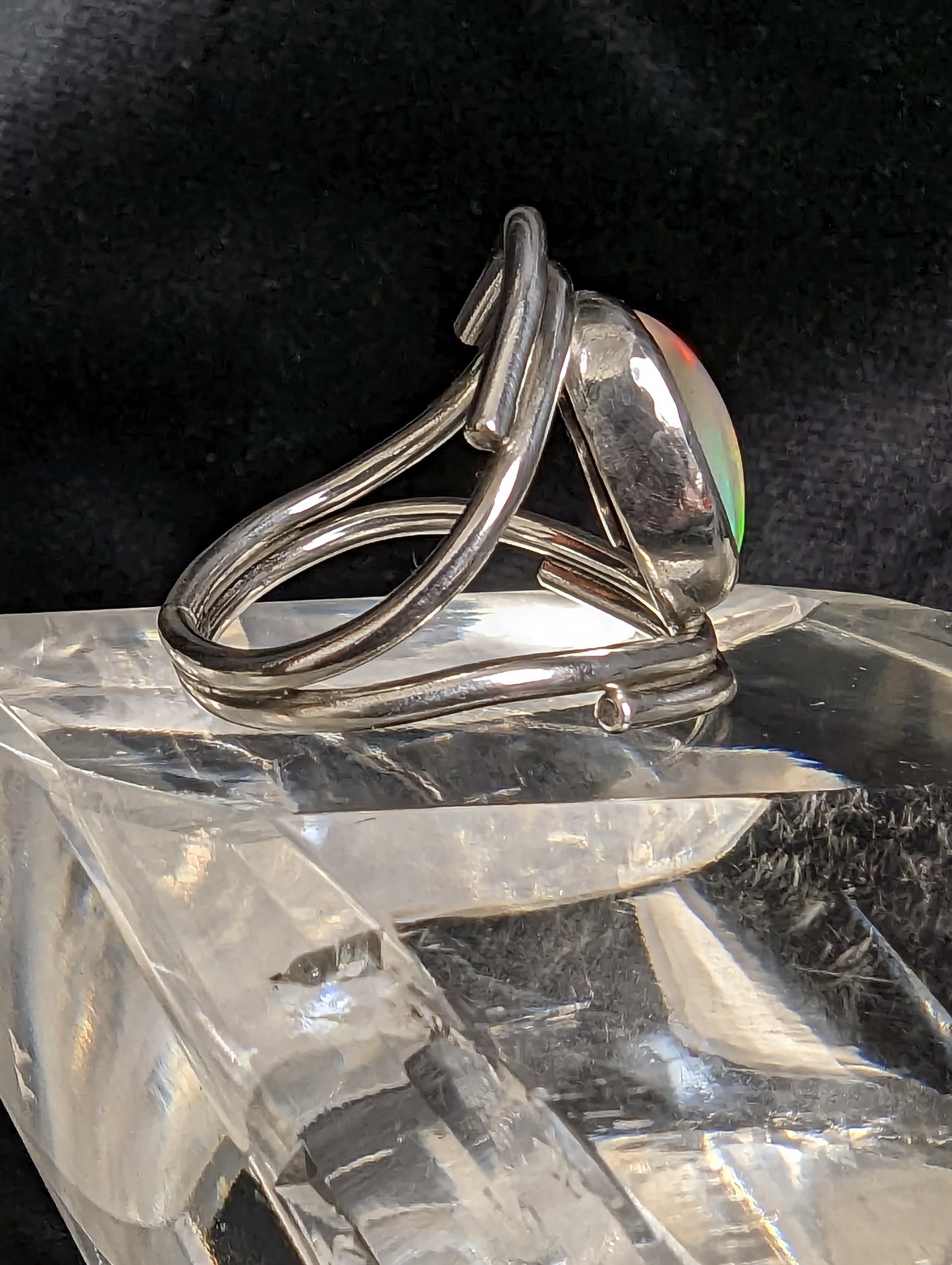 Sterling Silver Opal Ring US Size 6 1/4
