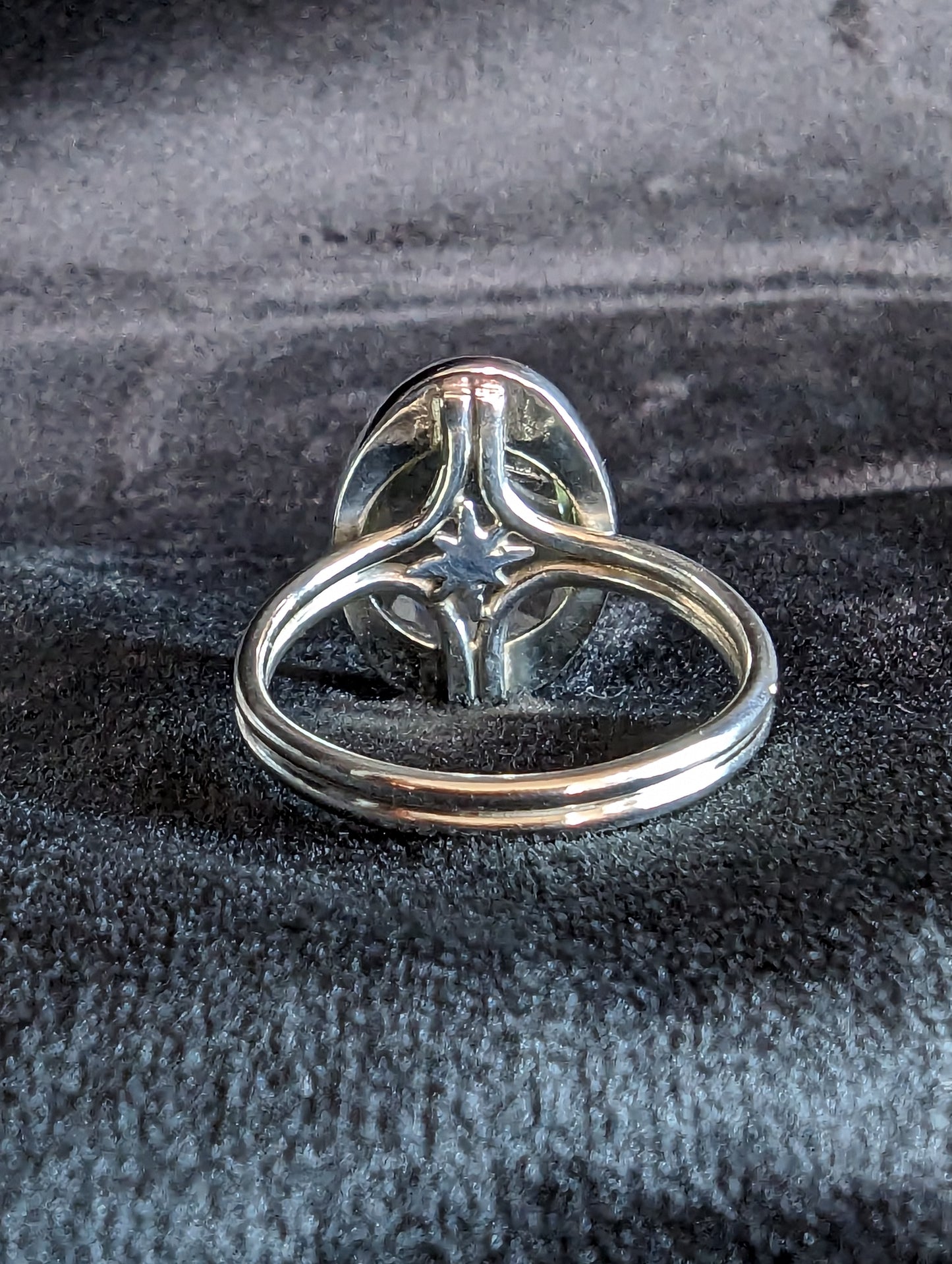 Sterling Silver Prasiolite Starlidescope Ring