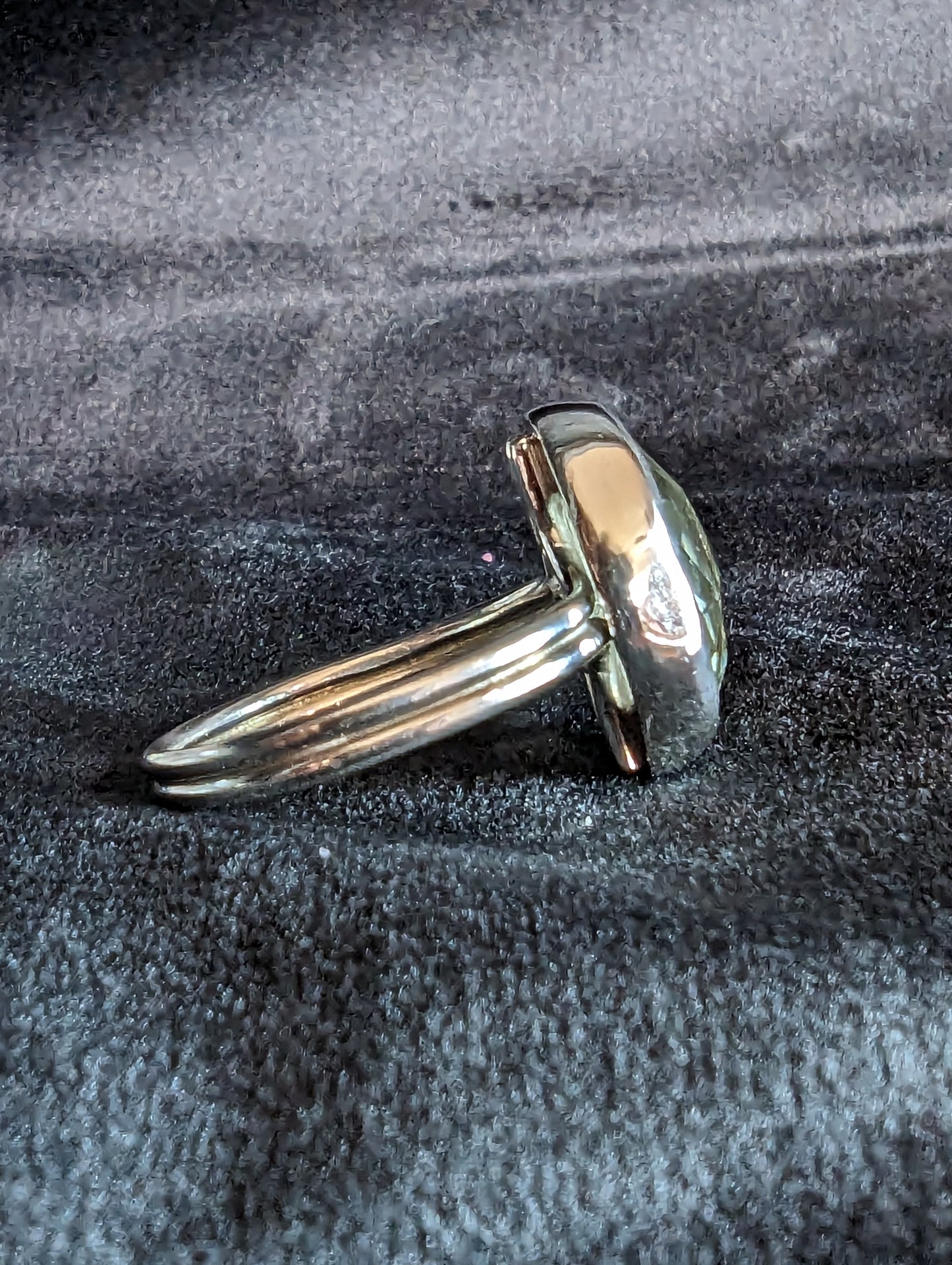 Sterling Silver Prasiolite Starlidescope Ring