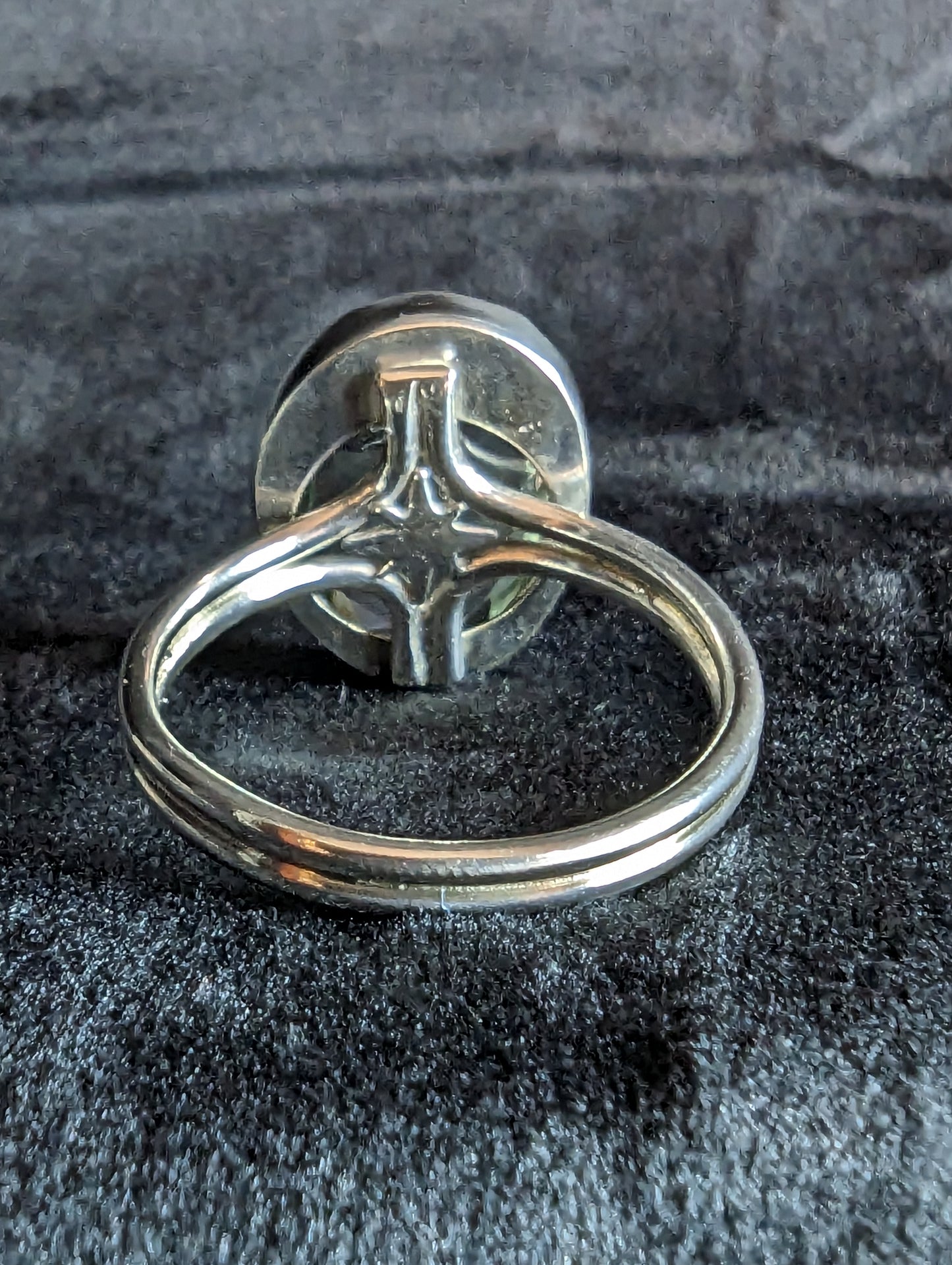 Sterling Silver Prasiolite Starlidescope Ring