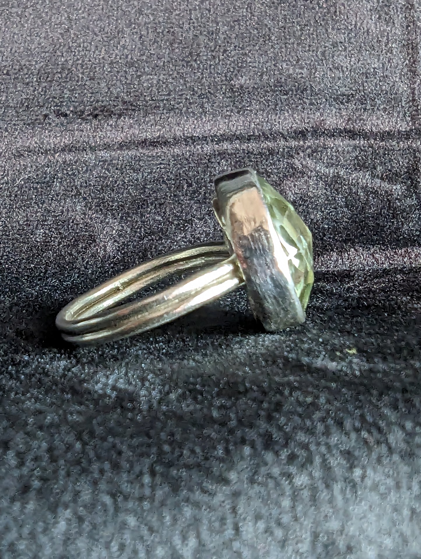 Sterling Silver Starlidescope Prasiolite Ring