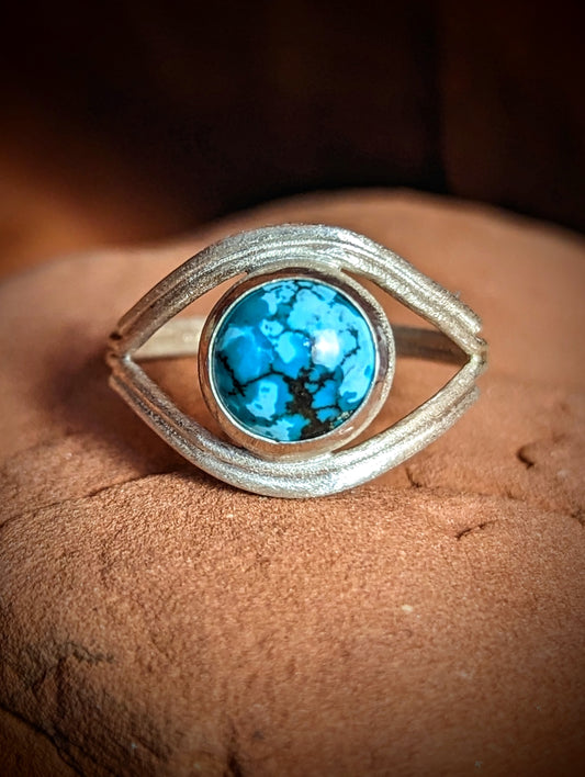 Frosted Polish Third Eye Ring US Size 9 1/4