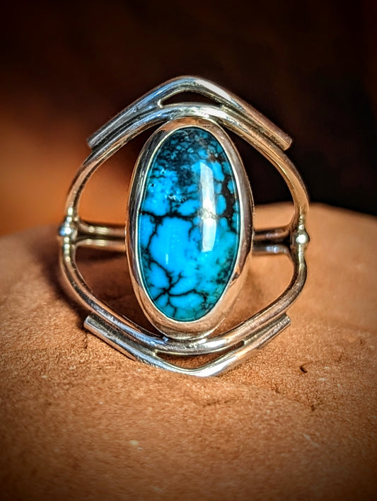 Extreme Oval Turquoise Third Eye Ring Size 9